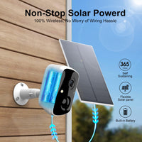 HXVIEW Solar Wireless Security Camera System with 7" Touchscreen Monitor, 2PCS 4MP WiFi Battery Powered Camera Outdoor, PIR Human Detection, 2-Way Audio, Color Night Vision, Pre-installed 64GB SD Card